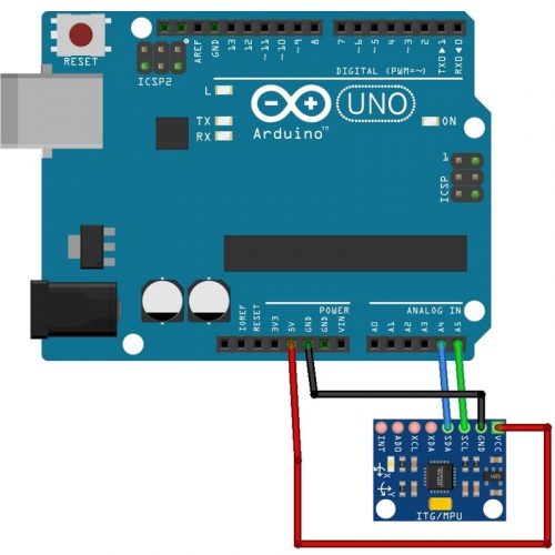 Montage Arduino UNO MPU6050