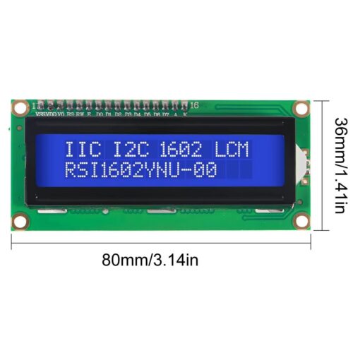 Dimensions Ecran LCD 1602 I2C
