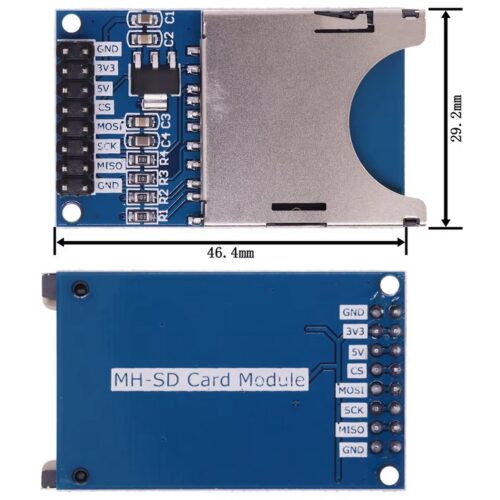 Dimensions du Lecteur de carte SD SPI