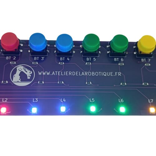 Carte LED et Boutons pour applications et jeux électroniques