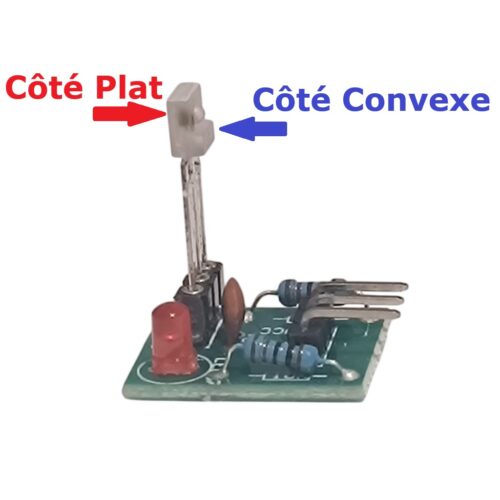 Insertion du phototransistor sur le module récepteur laser