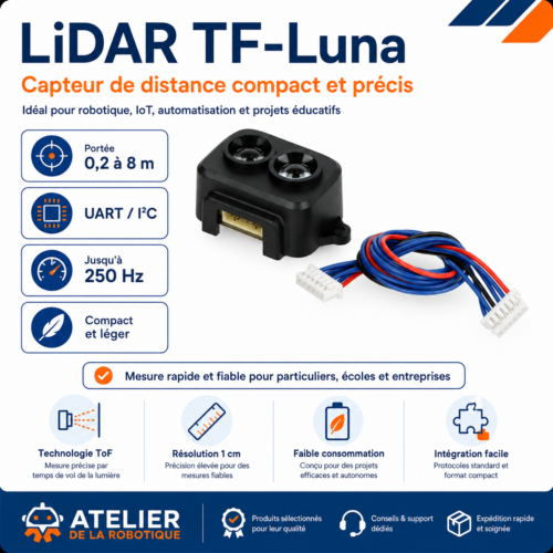 LiDAR TF-Luna pour la mesure de distances