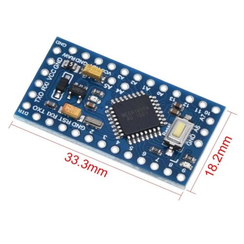 Dimensions carte Arduino Pro mini Atmega168