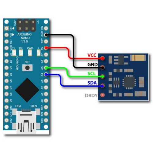 Module boussole GY-271 + Arduino Nano