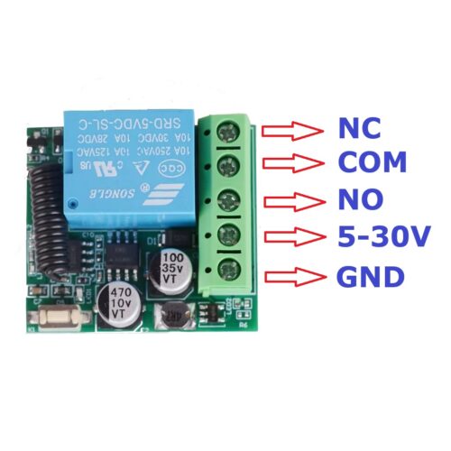 Broches du module récepteur 433mhz