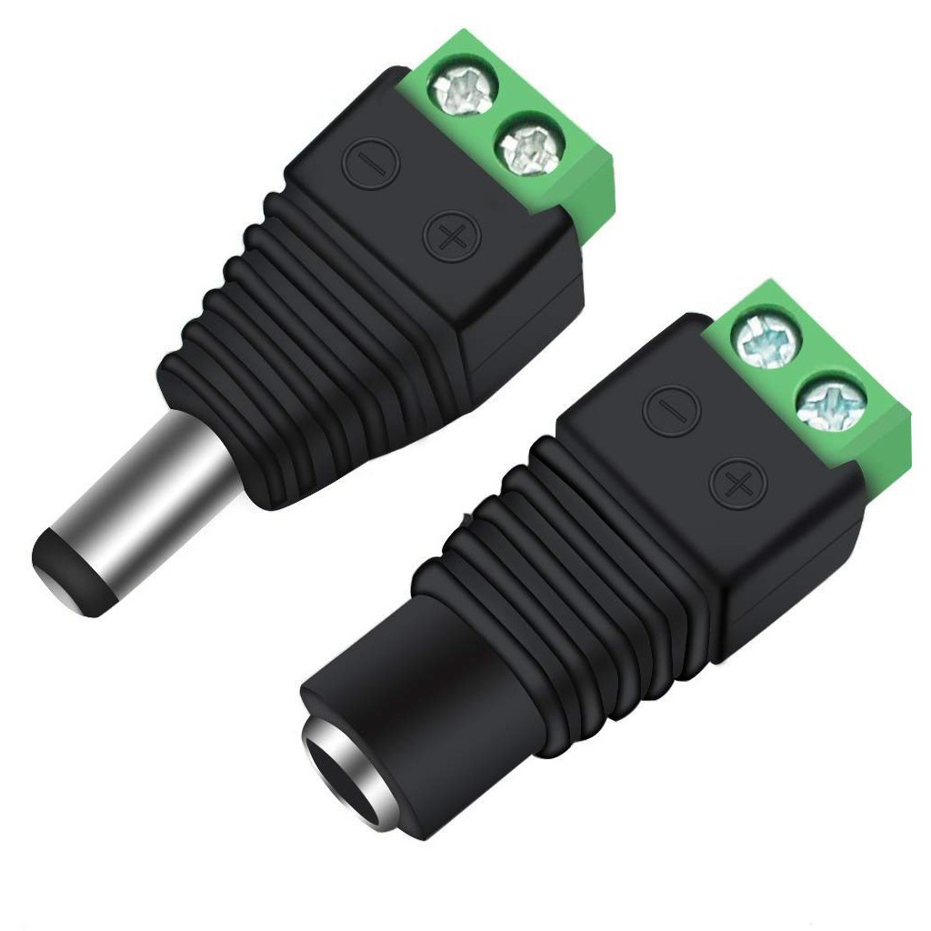 Connecteurs jack 2.1 x 5.5mm DC 5-12V mâle et femelle