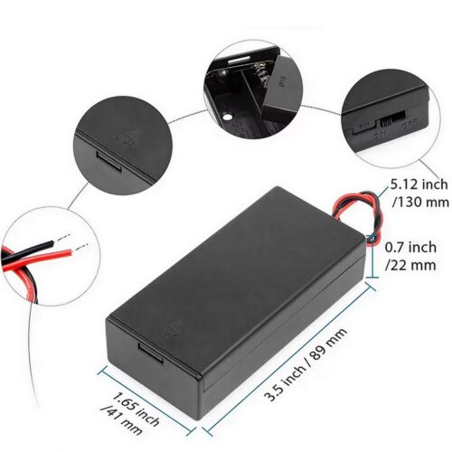Dimensions coupleur de piles 18650