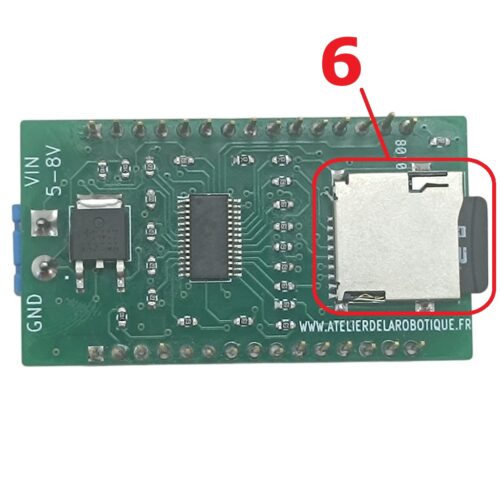 Shield 16 servomoteurs pour ESP32 - Face arrière