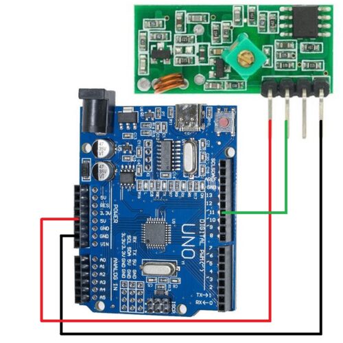 Montage Arduino du récepteur 433MHZ