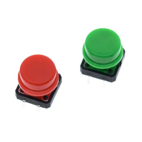 Lot de 2 boutons poussoirs 12x12 mm