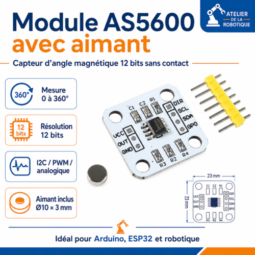 Module encodeur magnétique AS5600