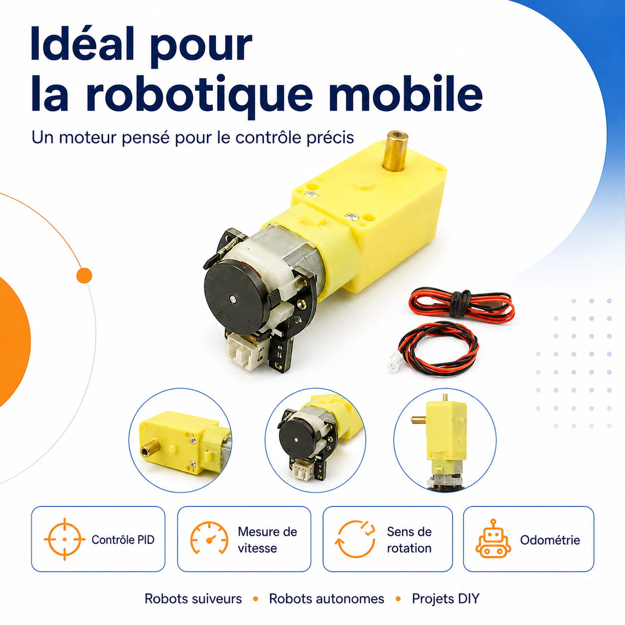 Moteur TT 1:120 avec encodeur intégré pour la robotique
